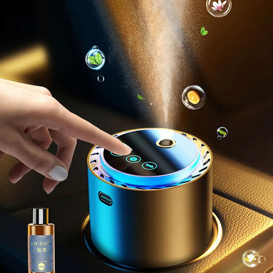 Smart spray aromatherapy metal car perfume colorful atmosphere light